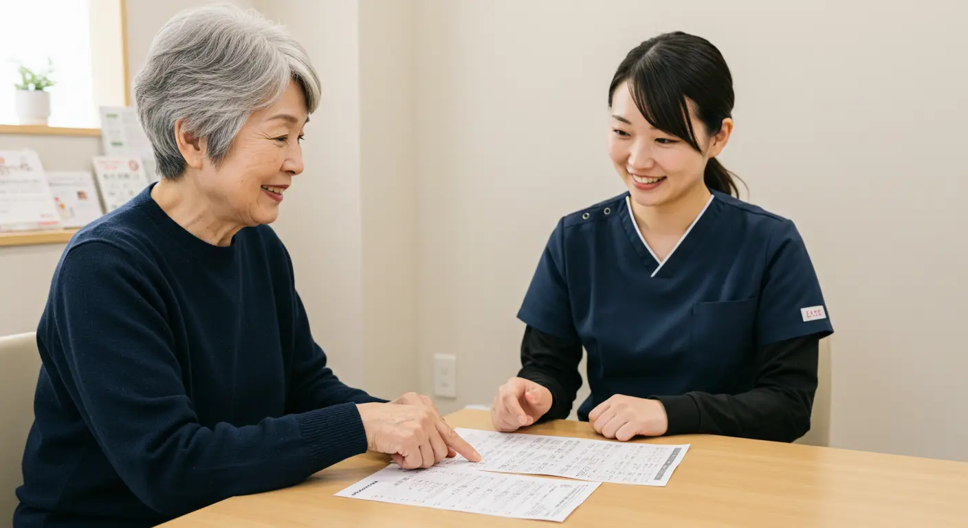 シミ取りレーザーの費用を電卓で計算している手元。