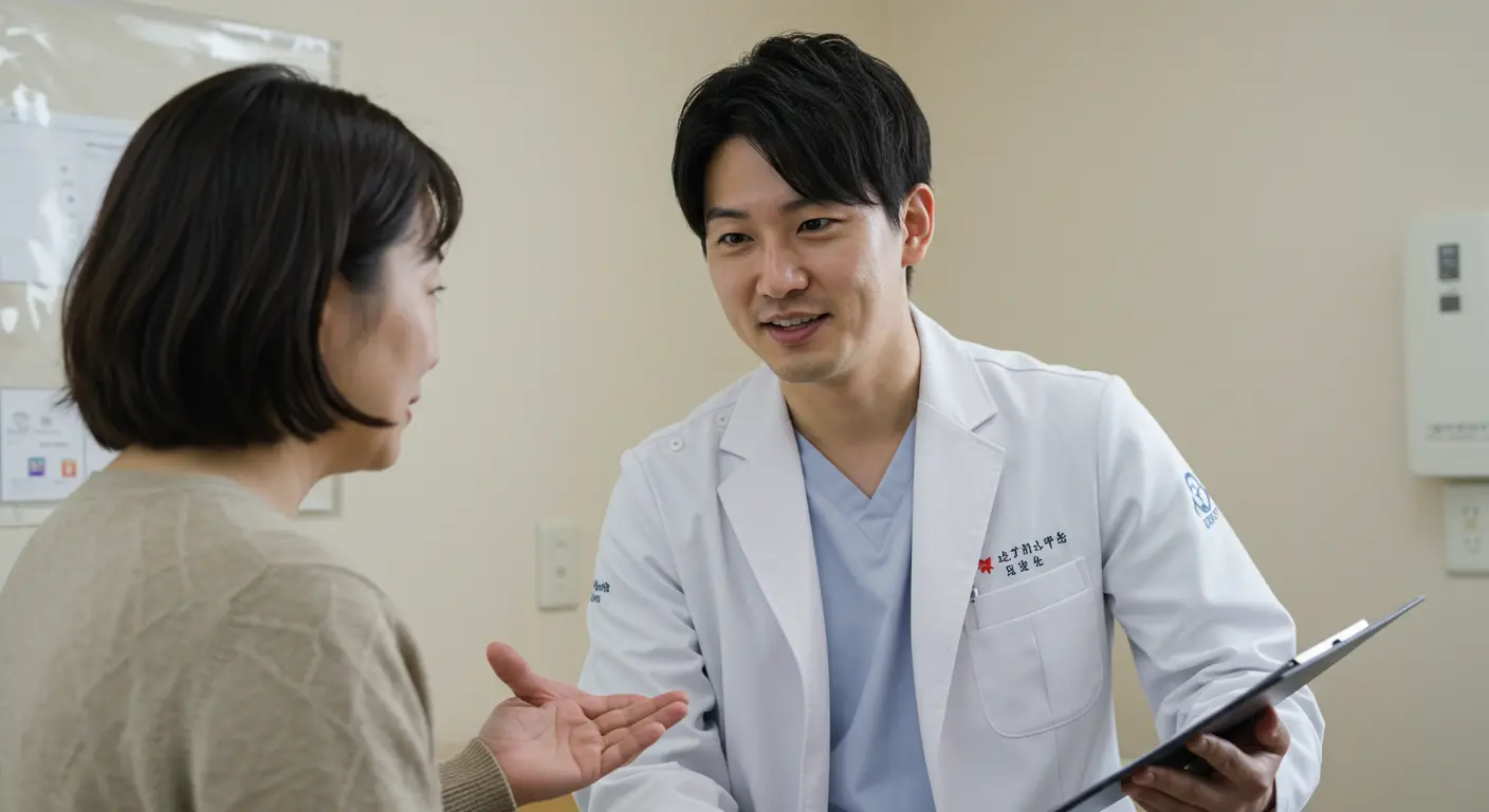 患者の悩みに真摯に耳を傾ける医師。