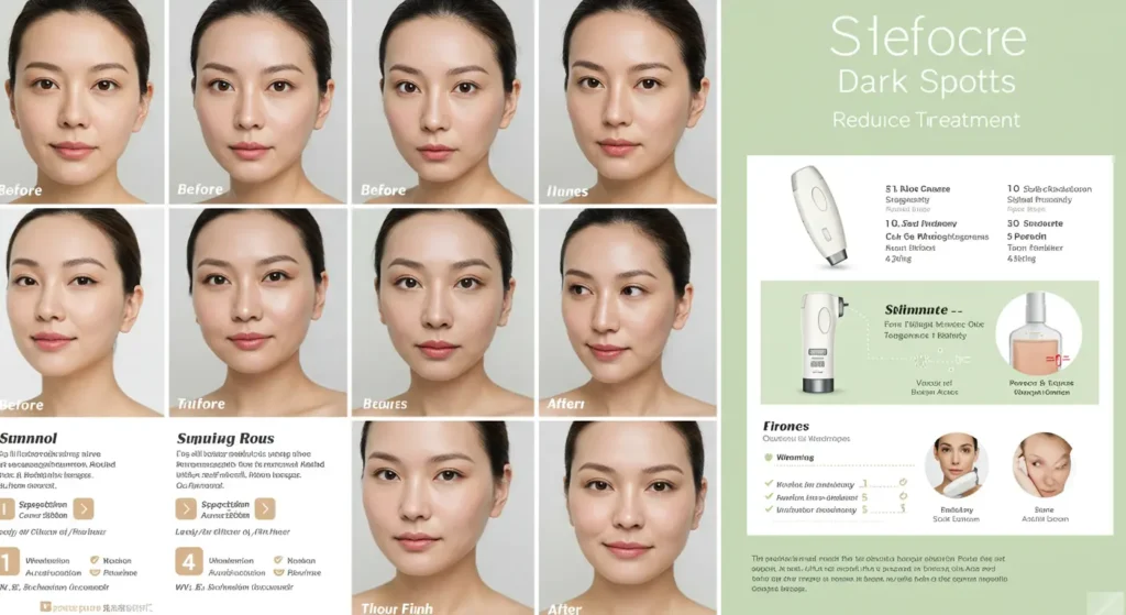 多数のシミ取りレーザー症例写真が掲載された資料イメージ