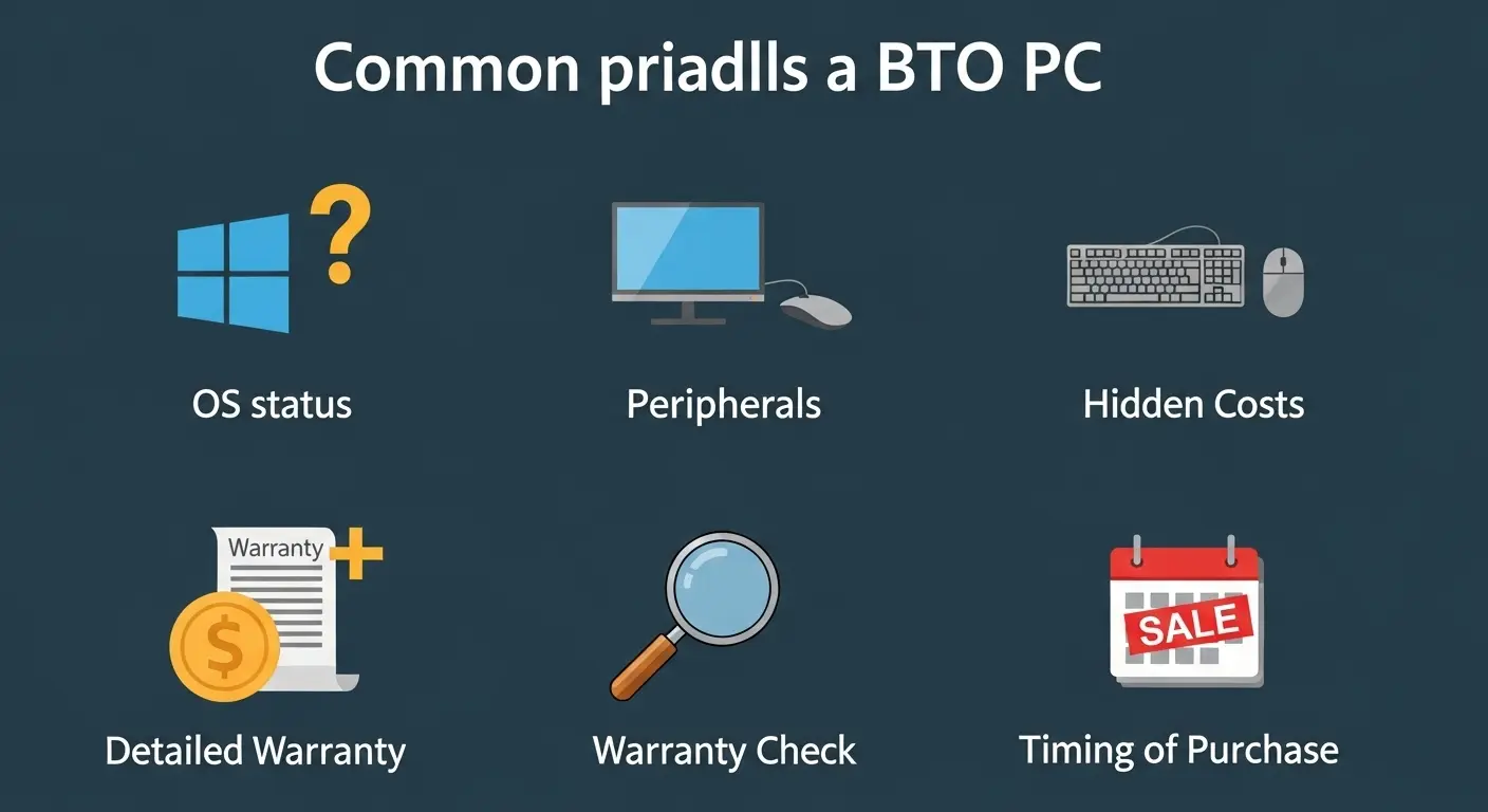 BTOゲーミングPC購入時に見落としがちなOS、周辺機器、隠れたコスト、保証、セール時期など。