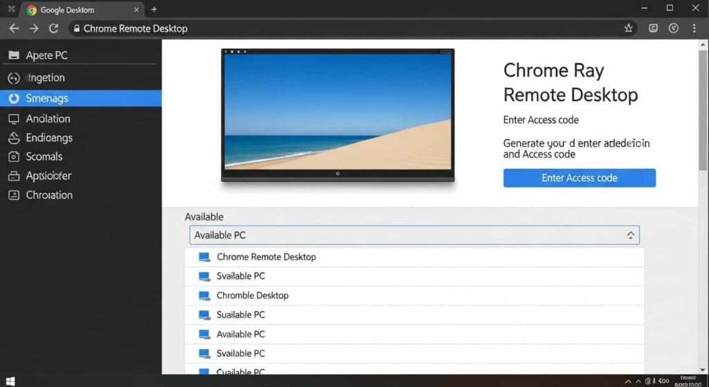 Chromeリモートデスクトップ画面