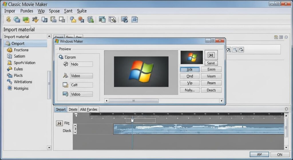 Windowsムービーメーカーの昔の画面