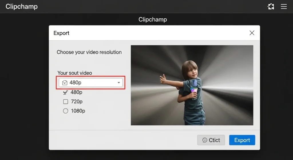 Clipchamp書き出し設定