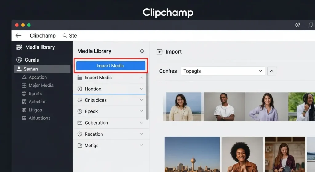 Clipchampメディアインポート