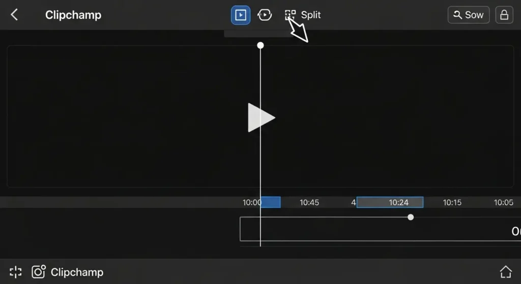 Clipchampでのクリップ分割