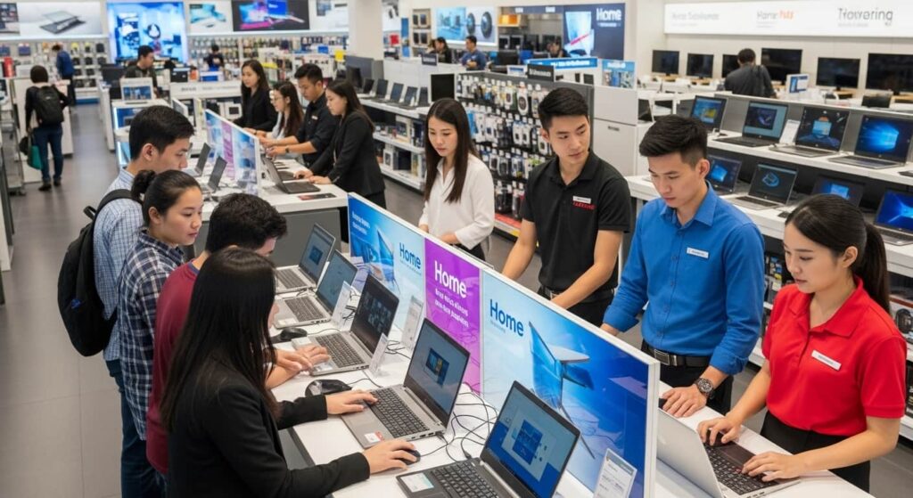 家電量販店での購入