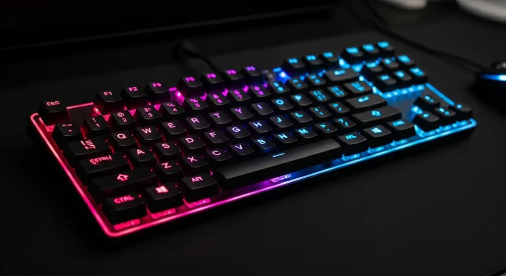 ゲーミングキーボードのRGBライト