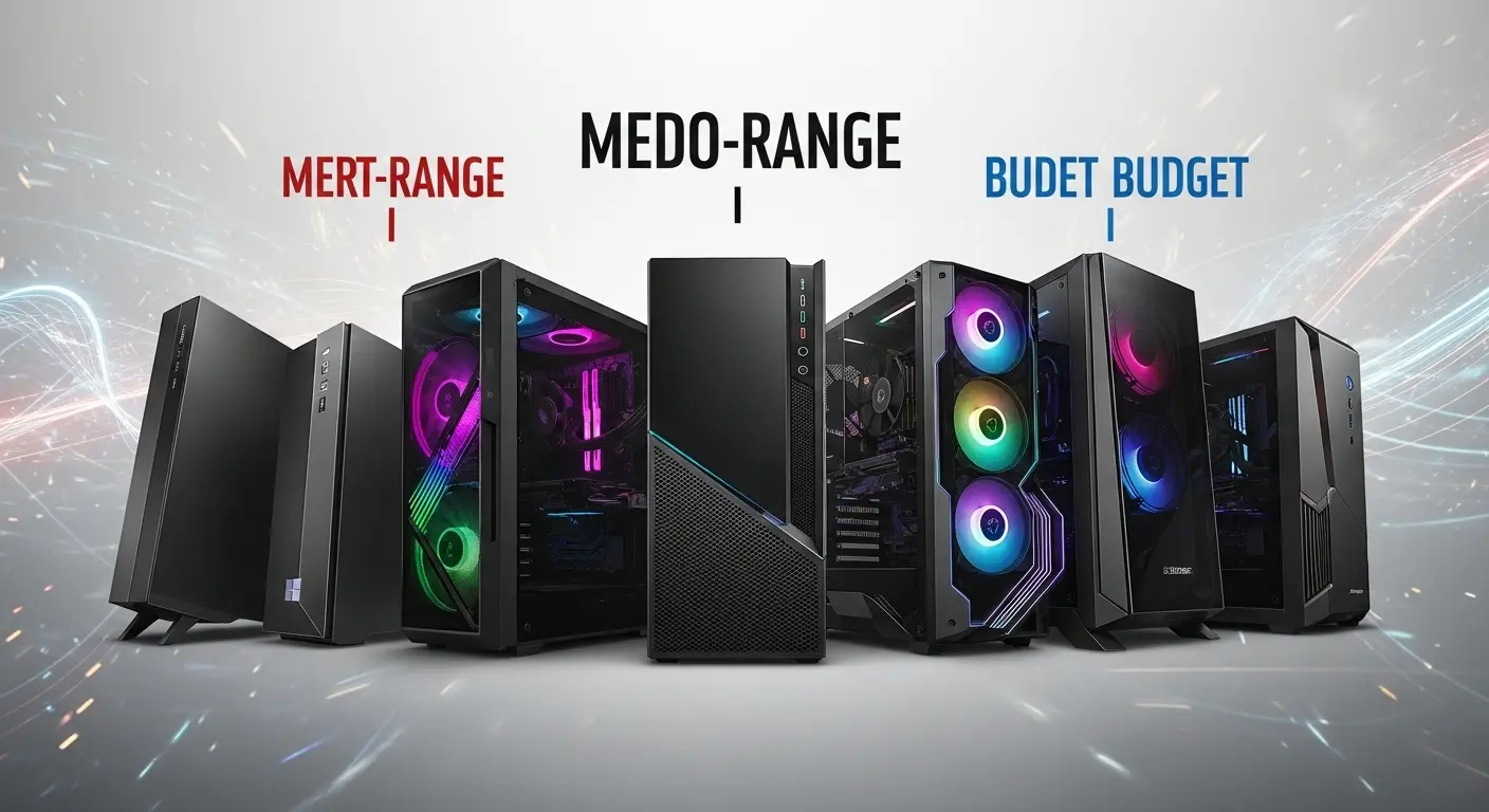予算別に分類された様々なゲーミングPCのモデルが並び、それぞれの価格帯と特徴を示している。