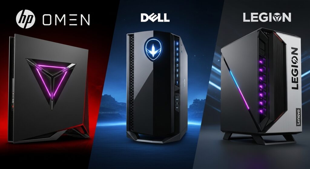 HP OMEN、Dell Alienware、Lenovo Legionなど世界的なBTOゲーミングPCブランドの代表モデル。