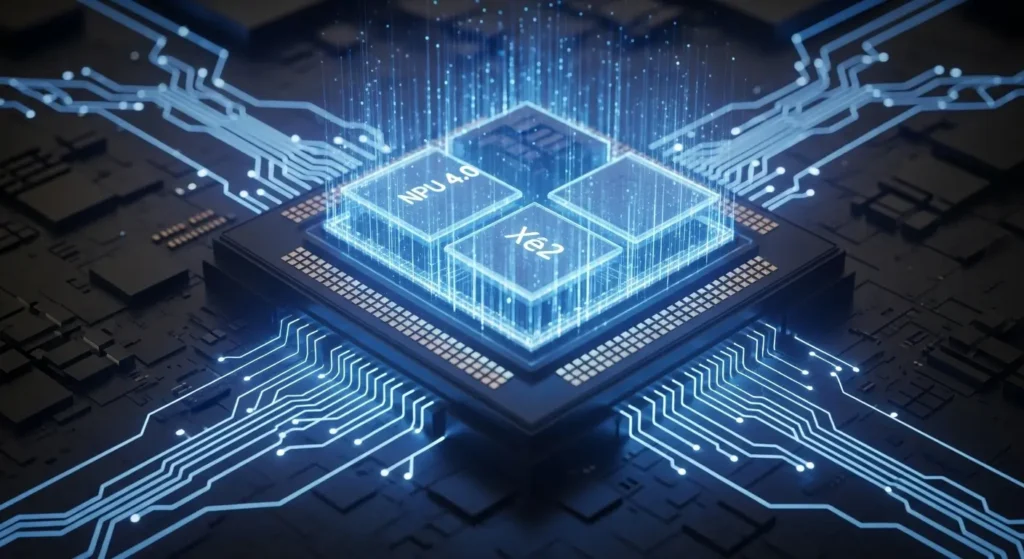 Intel Core Ultra シリーズ2のNPU内部構造図