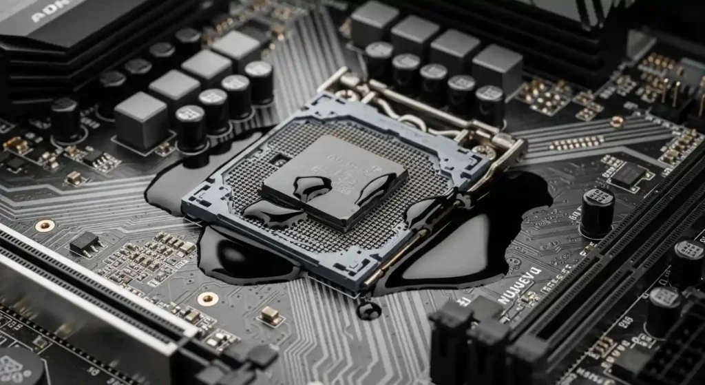 PC内部の液漏れと損傷