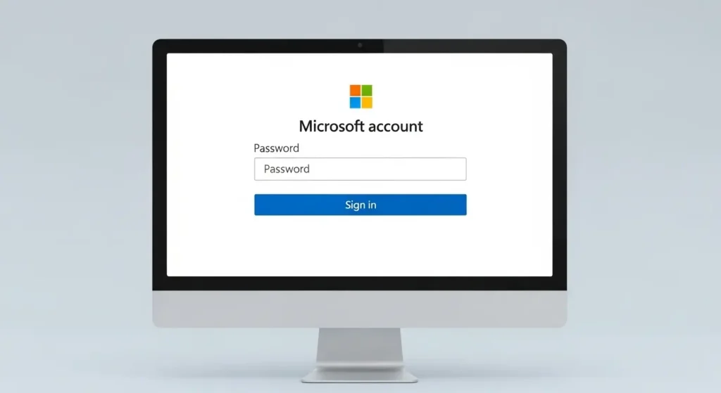 Microsoftアカウントパスワード入力