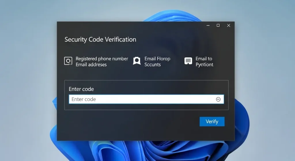 Microsoftアカウントセキュリティコード認証