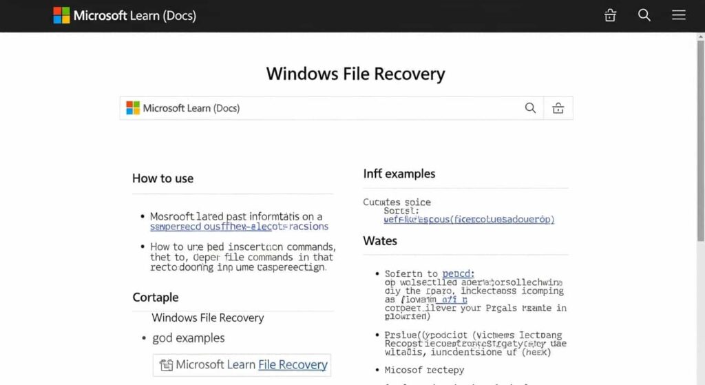 Microsoft Docs WinFR