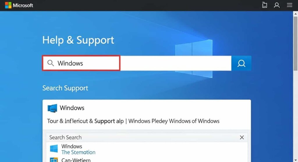 Microsoftサポートウェブサイト