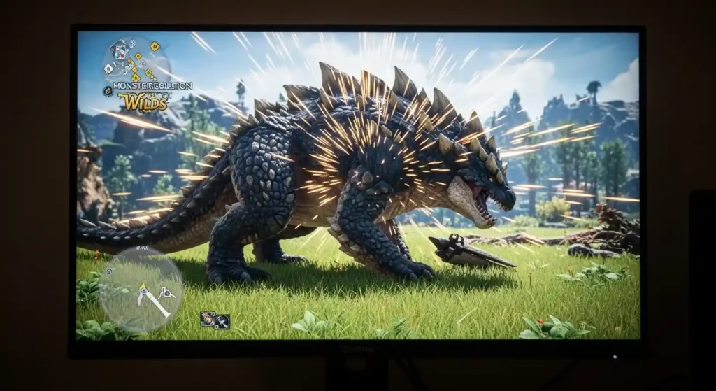 モンハンワイルズのPC版高画質プレイ画面