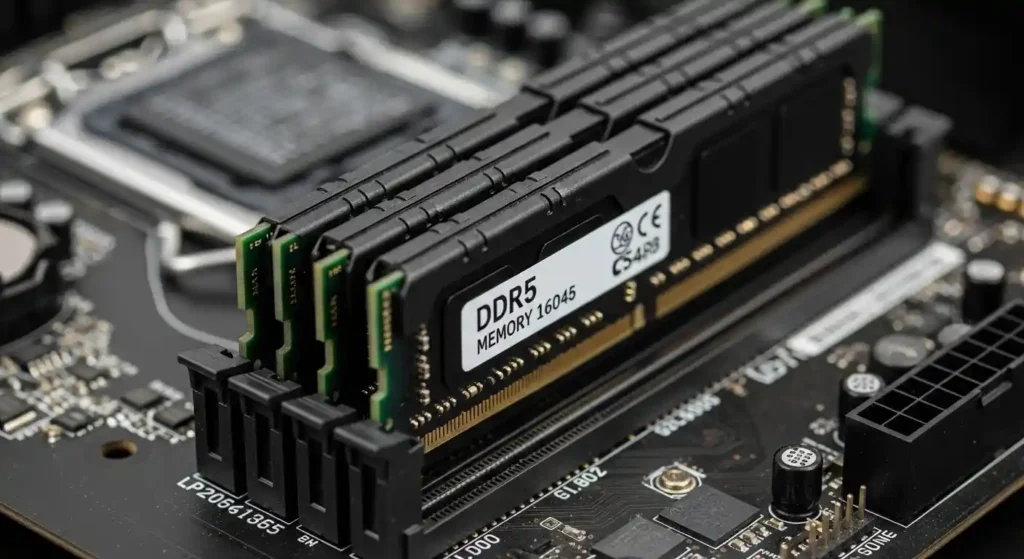 DDR5メモリスロットとメモリ