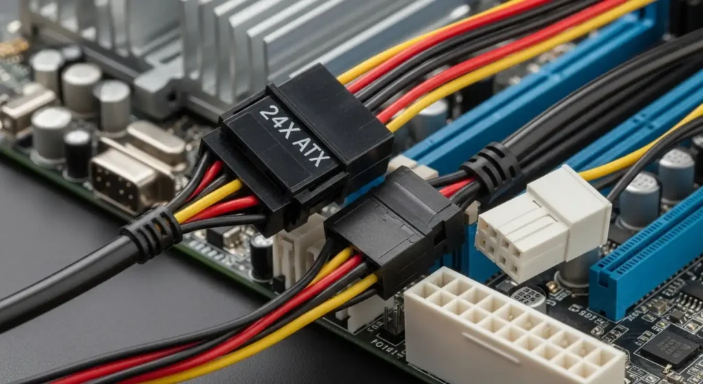 マザーボード電源ケーブルの接続