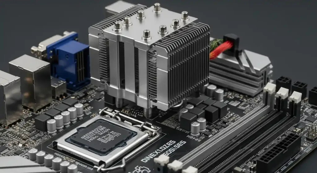 マザーボードの電源回路とヒートシンク
