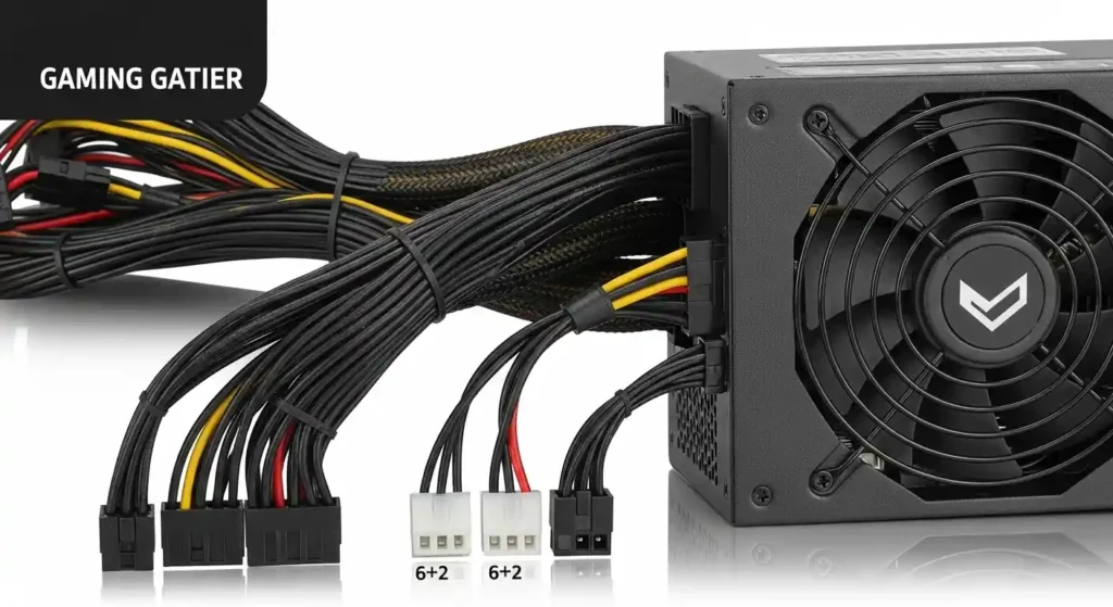電源ユニットとPCIE電源ケーブル