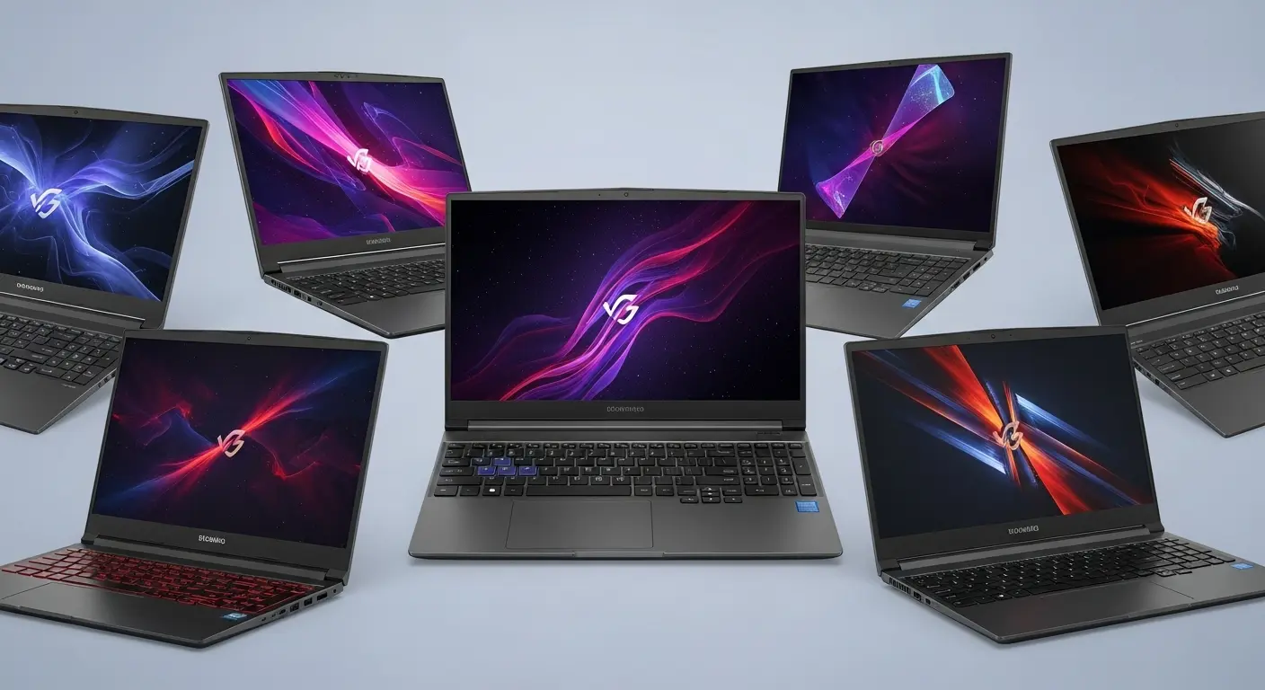 2025年版の静音性に優れたゲーミングノートPCおすすめモデルの集合写真。
