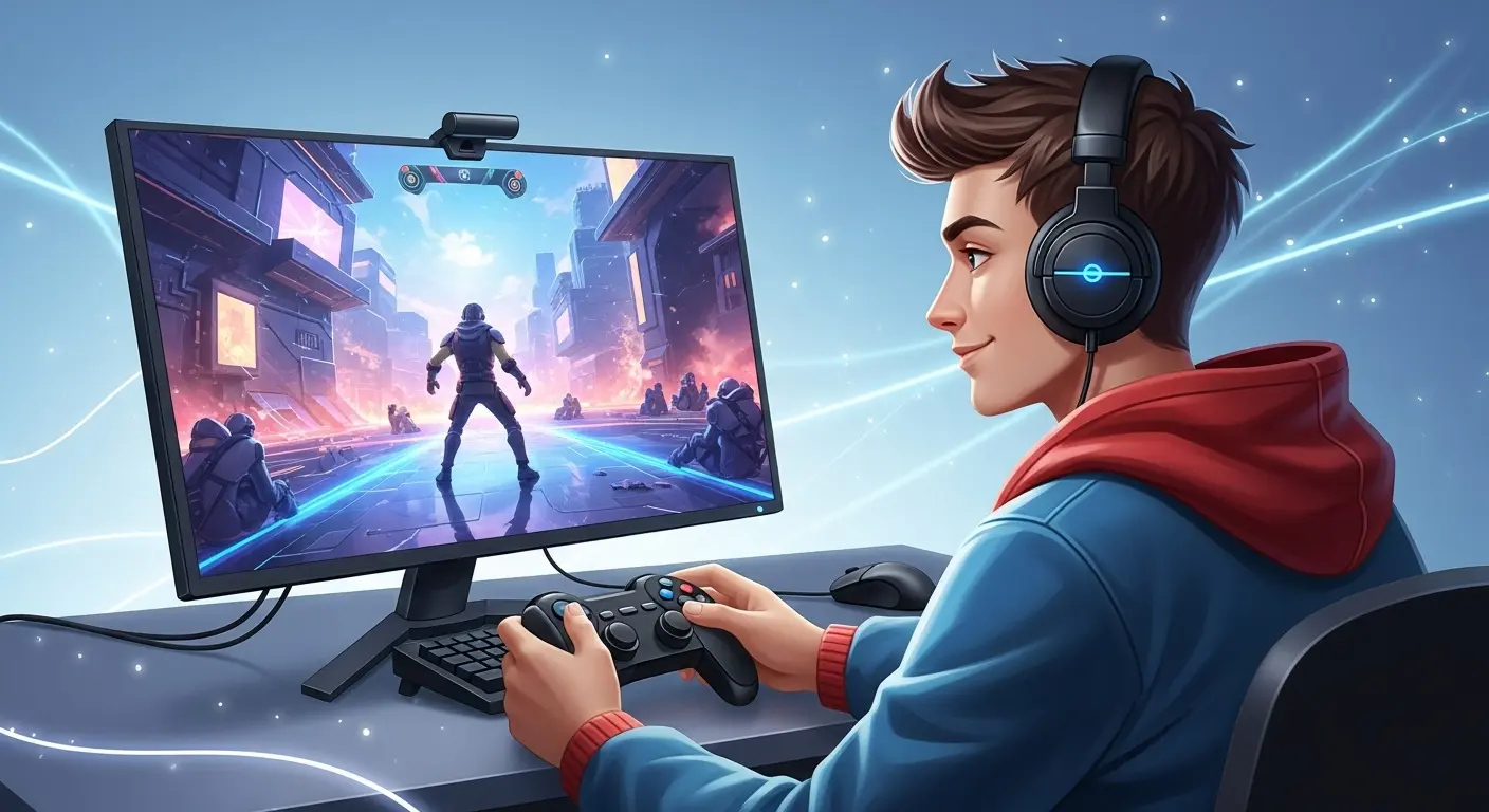 レイトレーシングを体験してリアルなゲーム世界を楽しむユーザー。