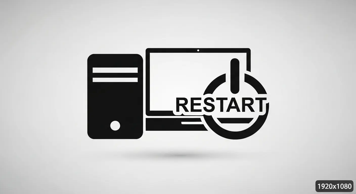 パソコンの再起動アイコン