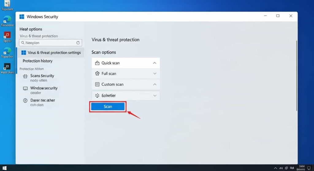 Windows Defenderのスキャンオプション