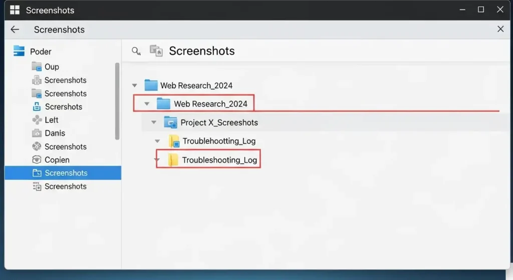 Windows 11でスクリーンショットを検索