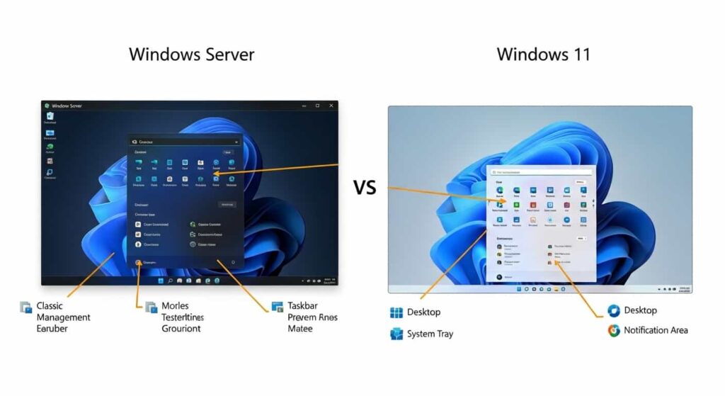 Server OSとデスクトップOSの比較