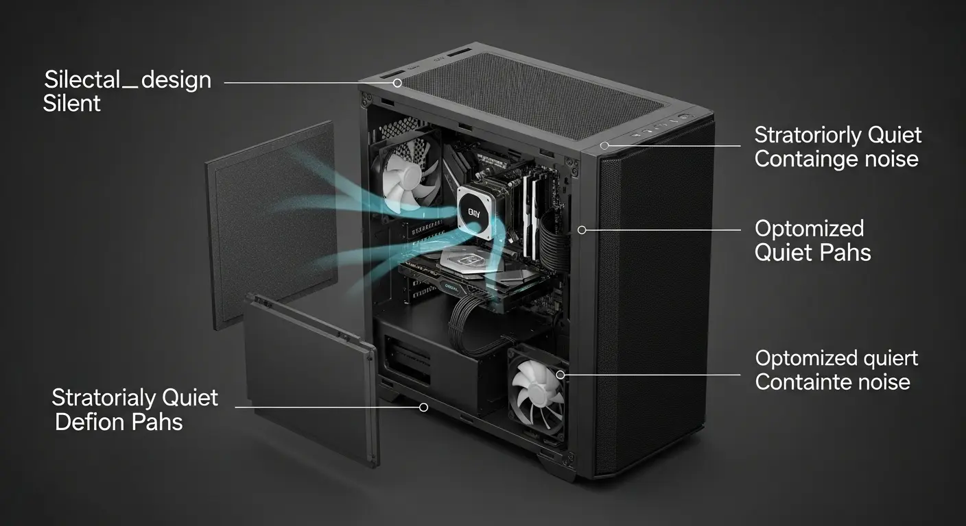 吸音材、静音ファン、最適化されたエアフローを備えた静音PCケース。
