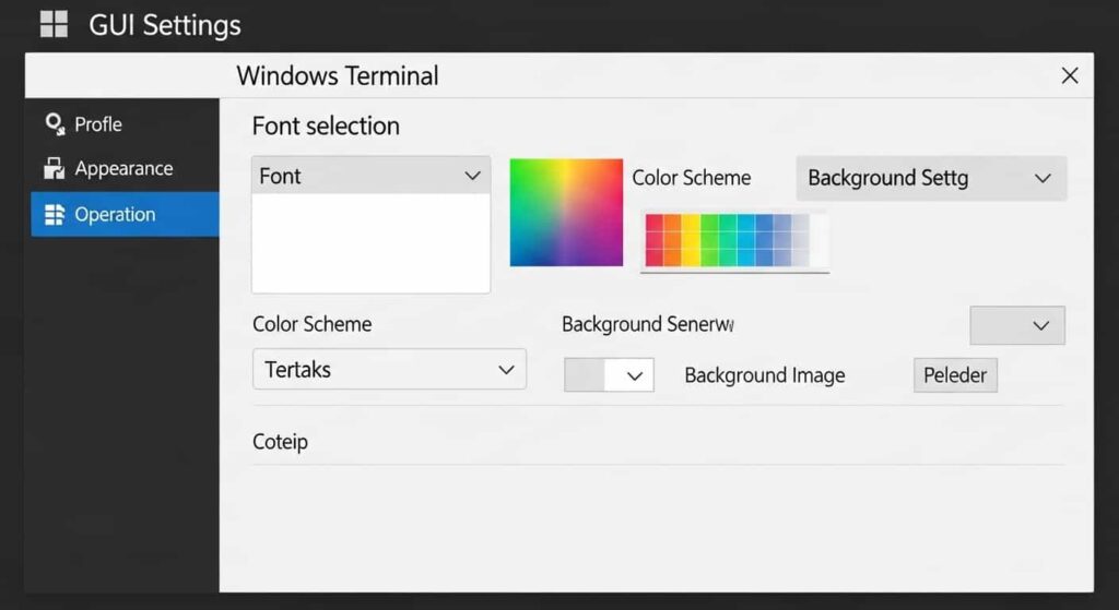 Windows Terminal設定画面