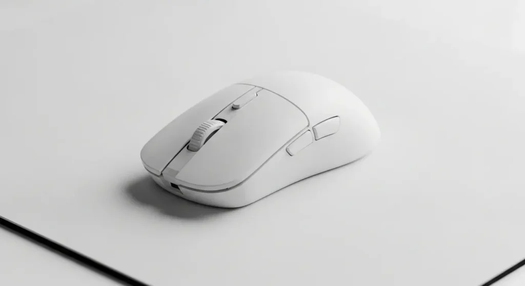 白いゲーミングマウス