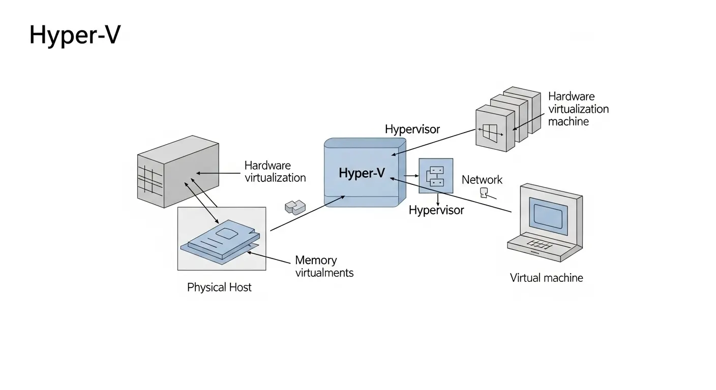 Windows ProのHyper-V機能。