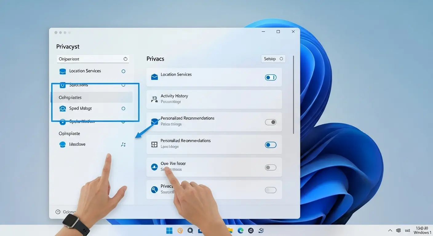 Windows 11初期設定:プライバシー設定。