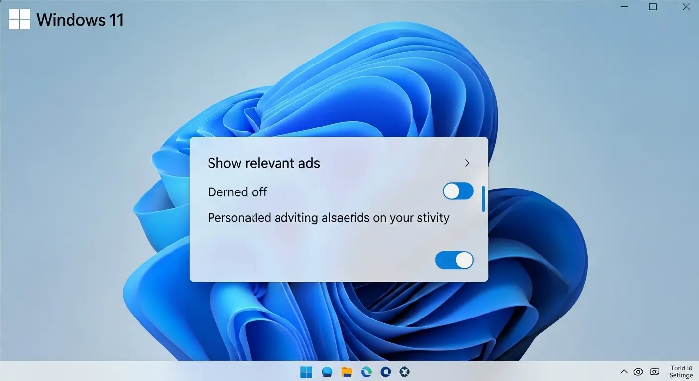 Windows 11初期設定:広告IDをオフに。