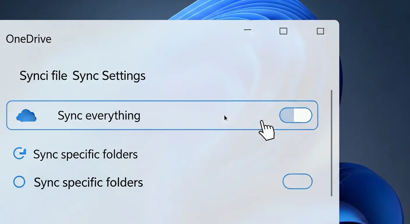 Windows 11初期設定:OneDriveの同期設定。