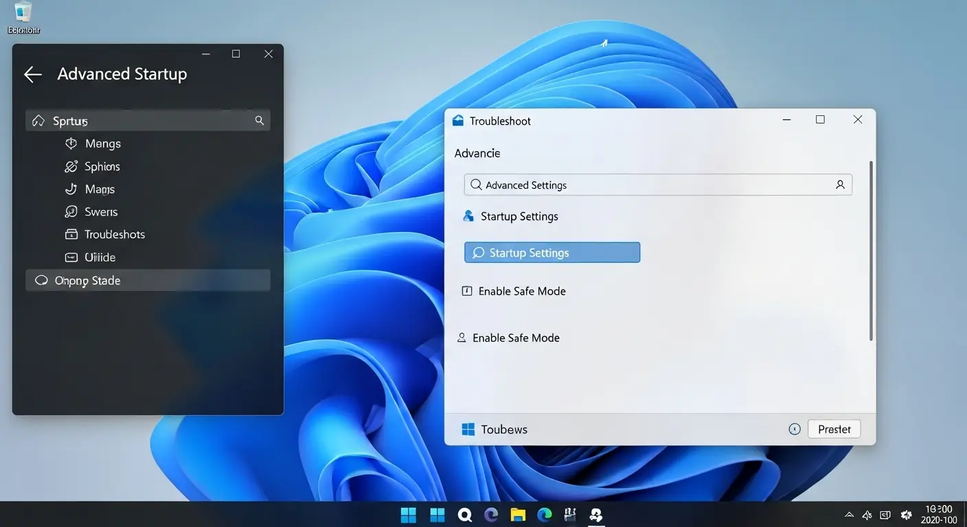 Windows 11の回復環境でセーフモードを選択する画面。