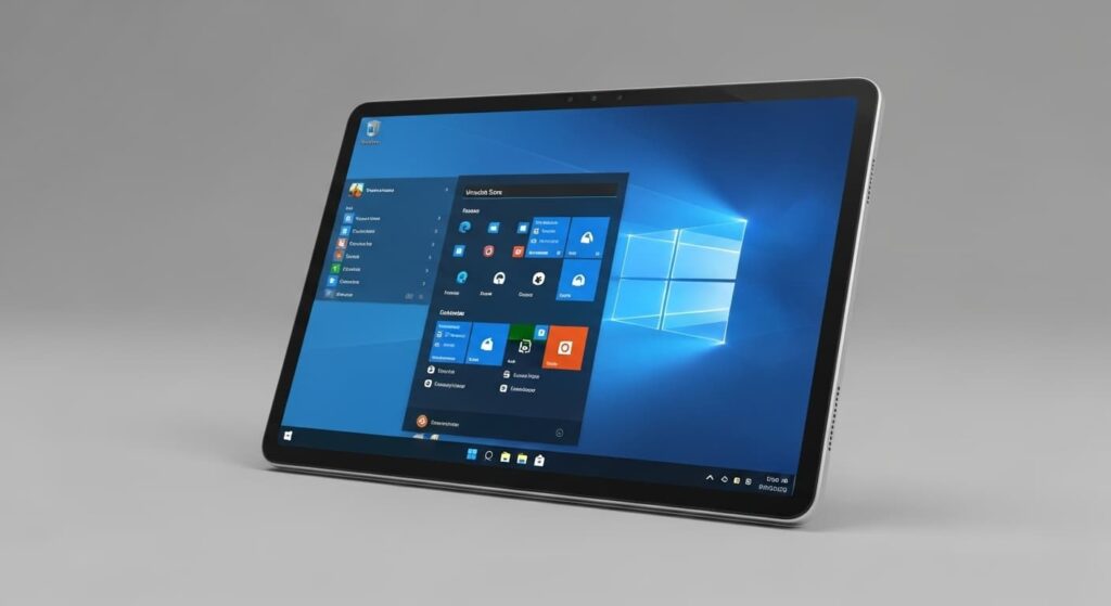 Windowsタブレットのデスクトップ画面