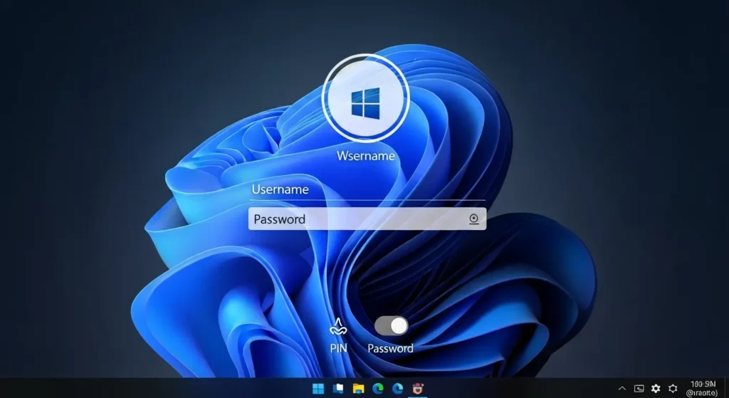 Windowsサインイン画面のPINとパスワード