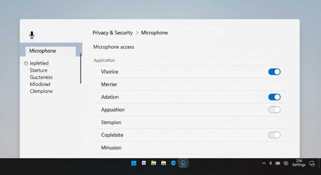 Windowsマイクプライバシー設定