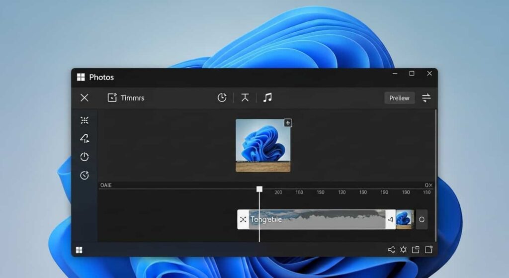 Windowsフォトアプリの動画編集画面
