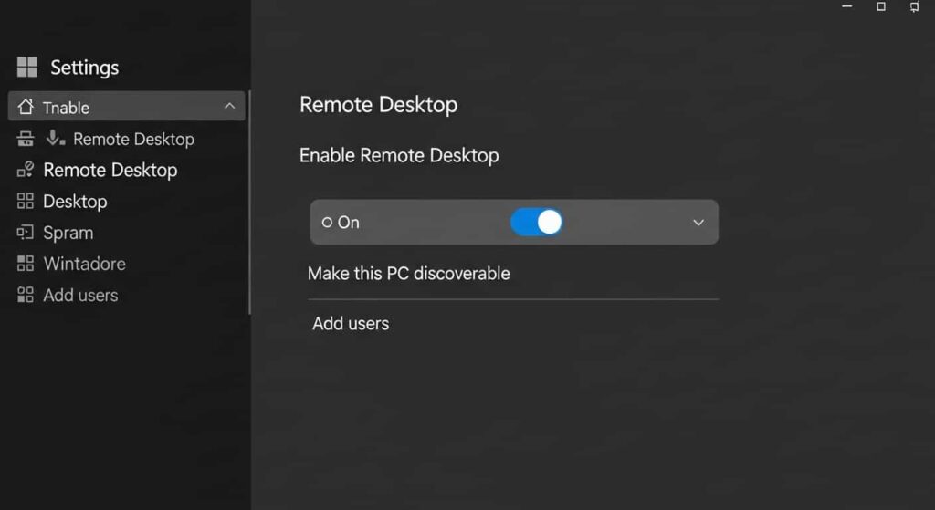 Windowsリモートデスクトップ設定