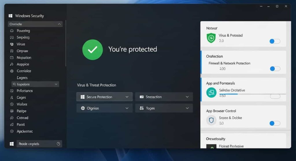 Windowsセキュリティダッシュボード