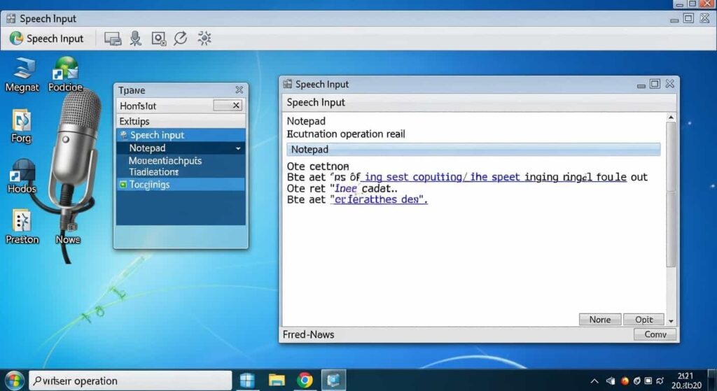 Windows音声入力画面