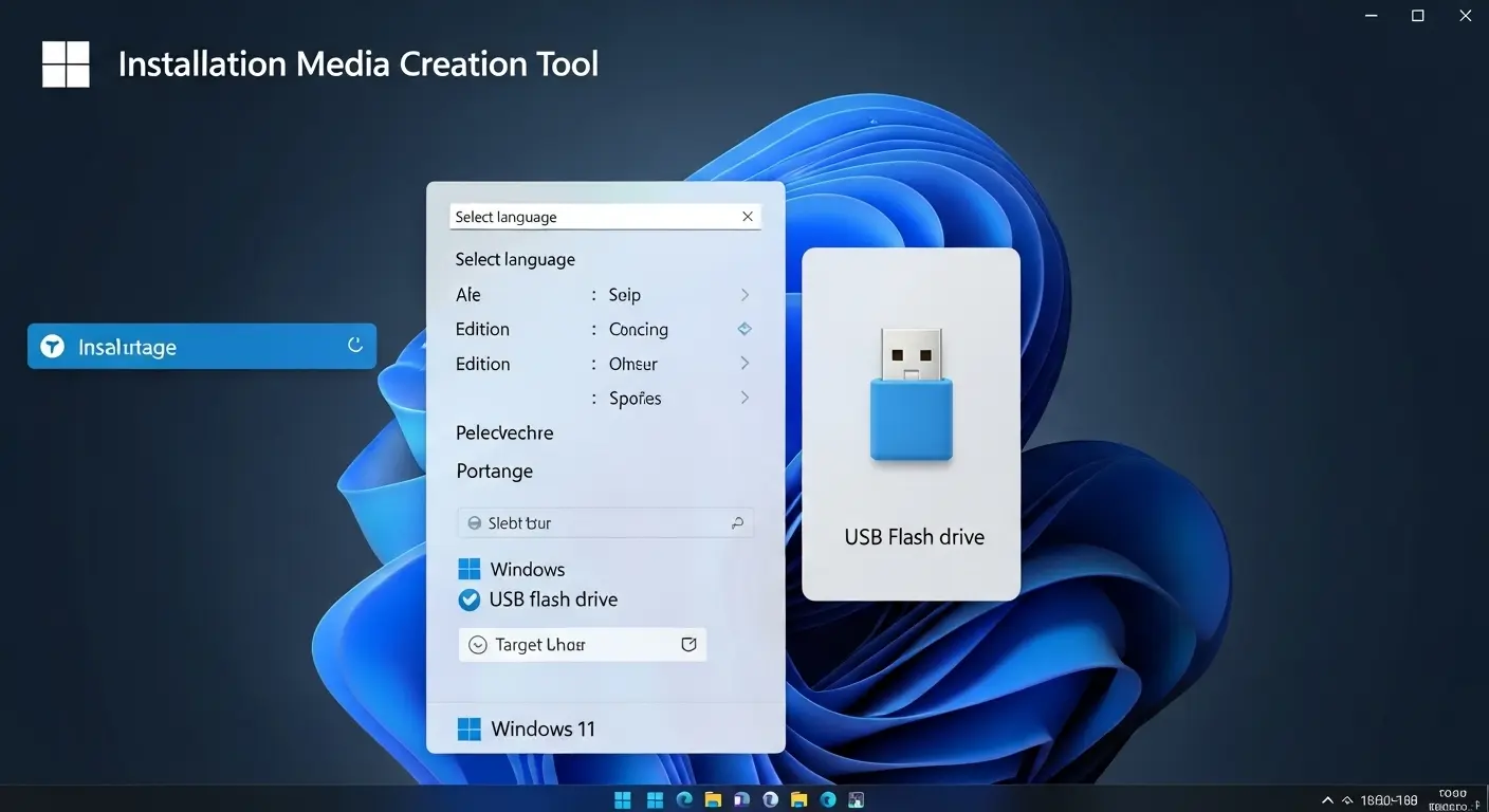 Windows 11インストールメディア作成ツールの画面。(イメージ)