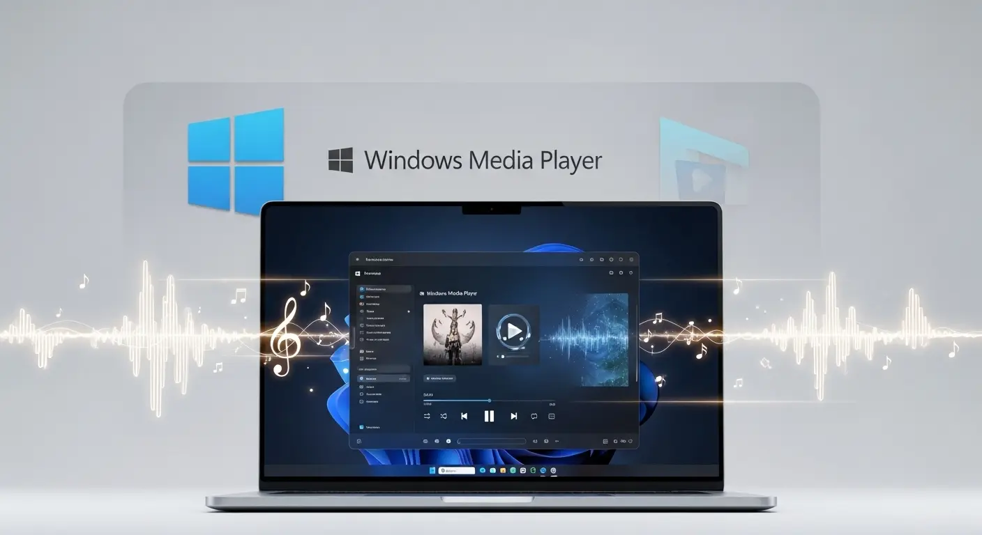Windows 11の新しいWindows Media Playerのインターフェース。