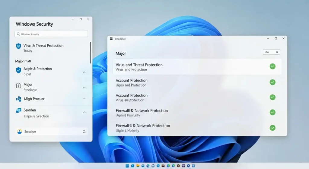 Windowsセキュリティダッシュボード