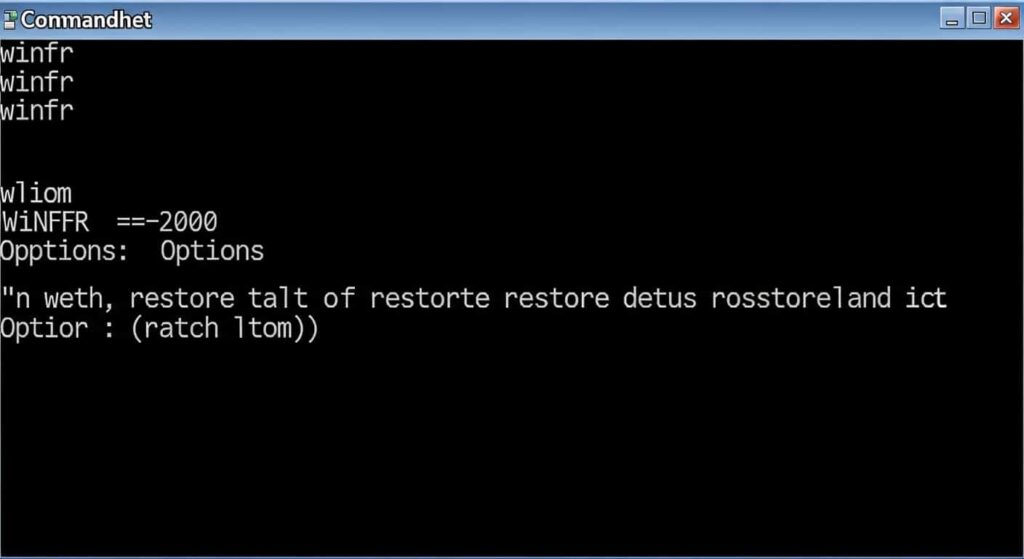 Windows File Recoveryコマンドプロンプト