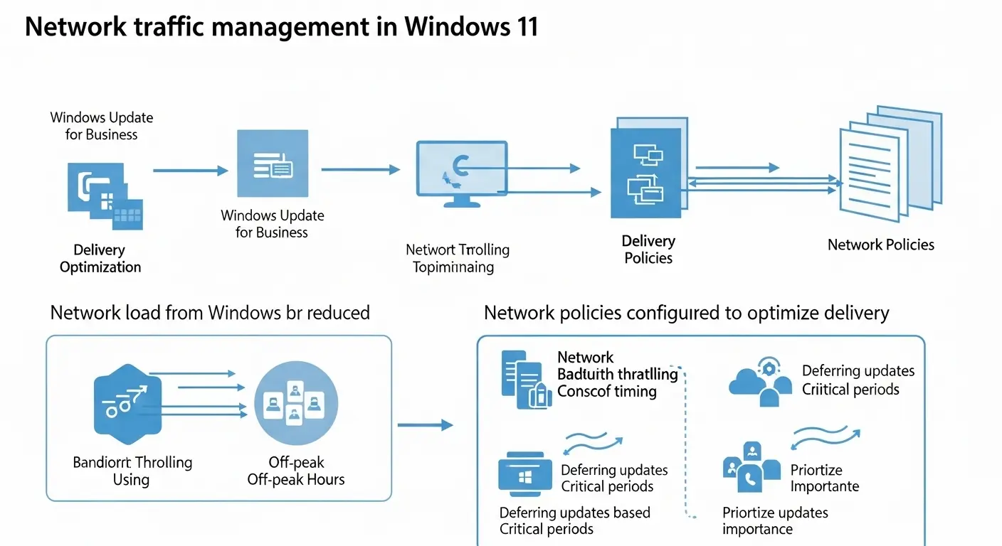 Windows Update for Businessによるネットワーク負荷の管理。